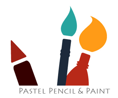 Pastel Pencil and Paint Logo